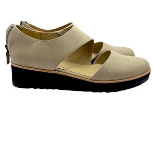 Eileen Fisher Cream Platform Wedges